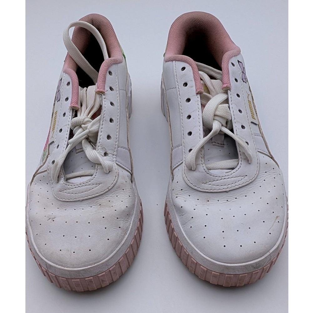 Puma Cali Star In Bloom White Pink Floral Butterfly Sneakers 388208-01 Womens 7